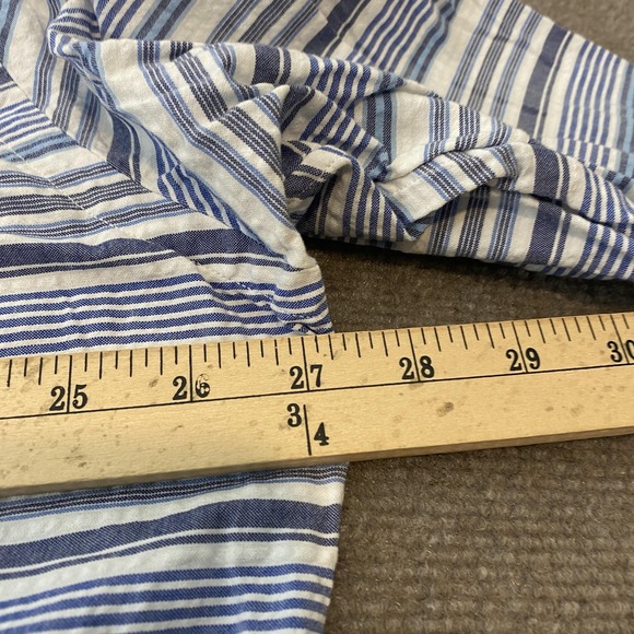 Ralph Lauren Shirt Mens 2XL Blue White Striped Classic Fit Button Down Cotton - Picture 8 of 10